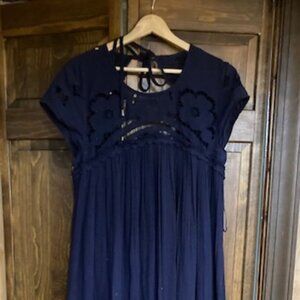 Free People  Cutwork Tee Dress